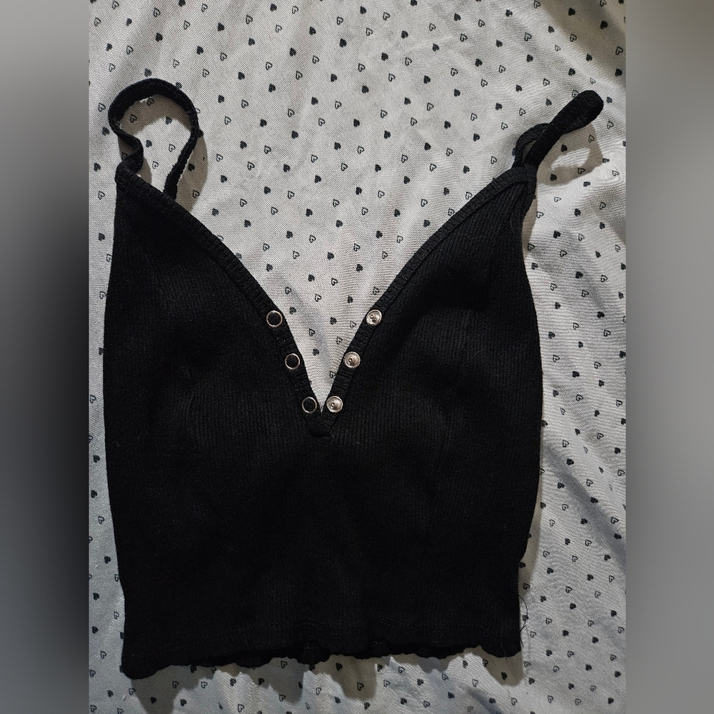 Love culture - black stretchy tank top